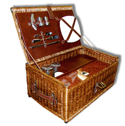 Picknickkorb mit Kühlfach in britischem Stil